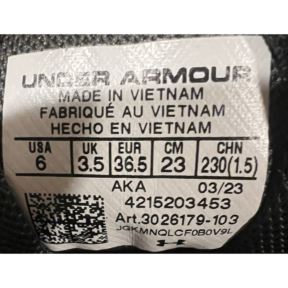 Under Armour Charged Assert‎ 10 grey Running Shoes 3026179-110 Womens Size 6 - Picture 9 of 9